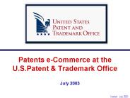 Patents e-Commerce at the           U.S.Patent
