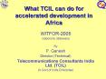 What TCIL can do for accelerated development in Africa PowerPoint PPT Presentation