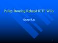 Policy Routing Related IETF WGs PowerPoint PPT Presentation