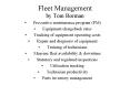 Fleet Management by Tom Borman PowerPoint PPT Presentation