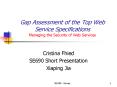 Gap Assessment of the Top Web Service Specifications Managing the Security of Web Services PowerPoint PPT Presentation