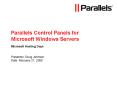 Parallels Control Panels for Microsoft Windows Servers PowerPoint PPT Presentation