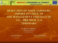REDUCTION OF NOISE EXPOSURE, IMPORTANT ISSUE IN THE MANAGEMENT STRATEGY OF S.C. DRUMCO S.A TIMISOARA PowerPoint PPT Presentation