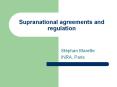 Supranational agreements and regulation PowerPoint PPT Presentation