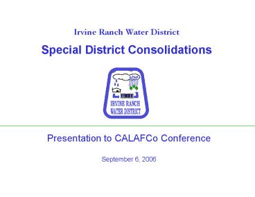 Irvine Ranch Water District