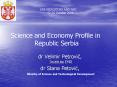 dr Velimir Petrovic, Institute IMR dr Stana Petovic, Ministry of Science and Technological Development PowerPoint PPT Presentation