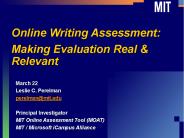 Online Writing Assessment: