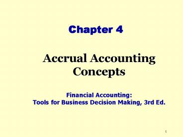 Accrual Accounting Concepts