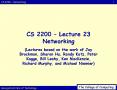 CS 2200 Lecture 23 Networking PowerPoint PPT Presentation