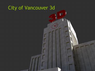 City of Vancouver 3d