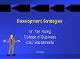 Development Strategies PowerPoint PPT Presentation