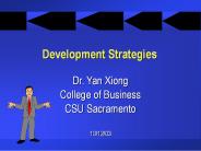 Development Strategies