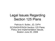 Legal Issues Regarding Section 125 Plans