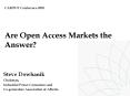 Are Open Access Markets the Answer PowerPoint PPT Presentation