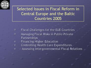 Fiscal Reforms in the New Member States