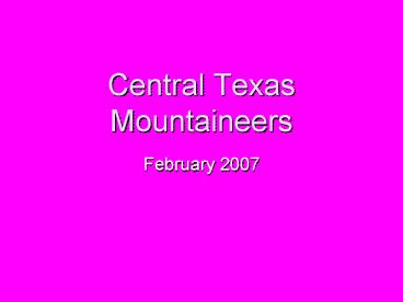 Central Texas Mountaineers