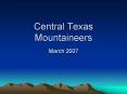 Central Texas Mountaineers PowerPoint PPT Presentation