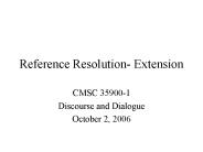 Reference Resolution Extension