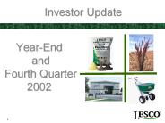 Year-End and  Fourth Quarter 2002