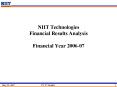 NIIT Technologies Financial Results Analysis Financial Year 200607 PowerPoint PPT Presentation