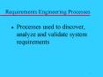 Requirements Engineering Processes PowerPoint PPT Presentation