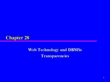 PPT – Web Technology and DBMSs PowerPoint presentation | free to view ...