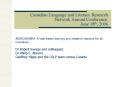 Canadian Language and Literacy Research Network Annual Conference' June 18th, 2006 PowerPoint PPT Presentation