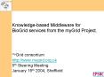 Knowledgebased Middleware for BioGrid services from the myGrid Project' PowerPoint PPT Presentation