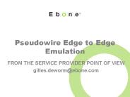 Pseudowire Edge to Edge Emulation