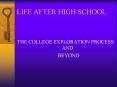 LIFE AFTER HIGH SCHOOL PowerPoint PPT Presentation