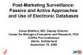 Post-Marketing Surveillance: Passive and Active Approaches and Use of Electronic Databases  Karen Midthun, MD, Deputy Director Center for Biologics Evaluation and Research, FDA ICDRA Pre-Conference Berne, Switzerland September 15, 2008 PowerPoint PPT Presentation