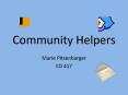 Community Helpers PowerPoint PPT Presentation