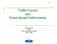 Traffic Counts and Travel Model Performance