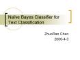 Nave Bayes Classifier for Text Classification PowerPoint PPT Presentation