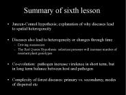 Summary of sixth lesson