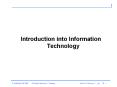 Introduction into Information Technology PowerPoint PPT Presentation