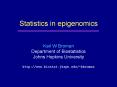 Statistics in epigenomics PowerPoint PPT Presentation