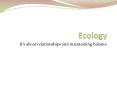 Ecology PowerPoint PPT Presentation
