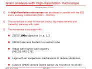 Grain analysis with High-Resolution microscope