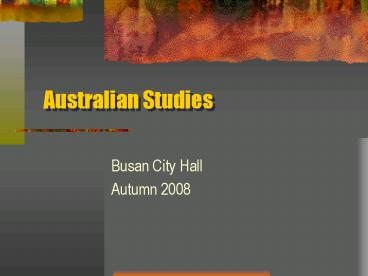 Australian Studies