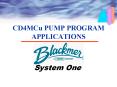 CD4MCu PUMP PROGRAM APPLICATIONS PowerPoint PPT Presentation