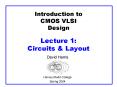 Introduction to CMOS VLSI Design Lecture 1: Circuits PowerPoint PPT Presentation