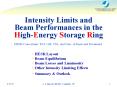 Intensity Limits and Beam Performances in the High-Energy Storage Ring PowerPoint PPT Presentation