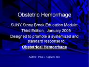 Obstetric Hemorrhage
