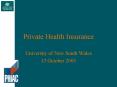 Private Health Insurance PowerPoint PPT Presentation