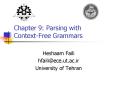 Chapter 9: Parsing with Context-Free Grammars PowerPoint PPT Presentation