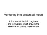 Venturing into protected-mode