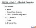 ME 350 Ch 6, 7 Metals PowerPoint PPT Presentation