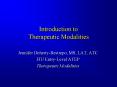 Introduction to Therapeutic Modalities PowerPoint PPT Presentation