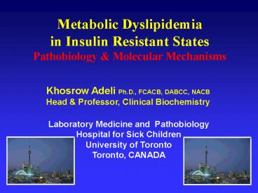 Metabolic Dyslipidemia